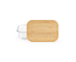Boîte repas réutilisable en verre borosilicate et bambou 480 ml couleur transparent