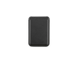 Porte-cartes magnétique 2 en 1 en cuir vegan avec support pour téléphone couleur noir