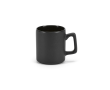 Tasse en céramique finition mate avec anse carrée 260ml couleur noir