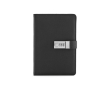 Carnet A5 à feuilles vierges avec étui éco et cadenas à code couleur noir