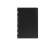 Carnet A5 à couverture souple et spirale latérale, pages lignées couleur noir