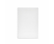 Carnet A5 à couverture souple et spirale latérale, pages lignées couleur blanc