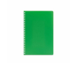Carnet A5 à couverture souple et spirale latérale, pages lignées couleur vert