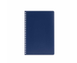 Carnet A5 à couverture souple et spirale latérale, pages lignées couleur bleu marine