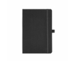 Carnet écologique à couverture rigide en A5 avec poche intérieure et pages lignées couleur noir