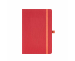 Carnet écologique à couverture rigide en A5 avec poche intérieure et pages lignées couleur rouge