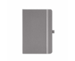 Carnet écologique à couverture rigide en A5 avec poche intérieure et pages lignées couleur gris