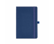 Carnet écologique à couverture rigide en A5 avec poche intérieure et pages lignées couleur bleu marine