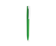 Stylo à corps en plastique recyclé, grand clip et encre bleue couleur vert