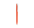 Stylo à corps en plastique recyclé, grand clip et encre bleue couleur orange