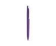 Stylo à corps en plastique recyclé, grand clip et encre bleue couleur violet