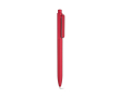 Stylo en plastique recyclé avec clip renforcé et encre bleue couleur rouge