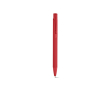 Stylo en aluminium recyclé avec finition caoutchoutée et encre bleue couleur rouge