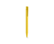 Stylo en aluminium recyclé avec finition caoutchoutée et encre bleue couleur jaune