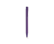 Stylo en aluminium recyclé avec finition caoutchoutée et encre bleue couleur violet