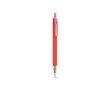 Stylo en aluminium recyclé à bouton-poussoir, encre bleue couleur rouge
