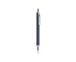 Stylo en aluminium recyclé à bouton-poussoir, encre bleue couleur bleu marine