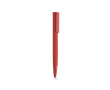 Stylo à bouton-poussoir en aluminium recyclé, finition brillante et encre bleue couleur rouge