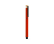 Stylo roller en aluminium recyclé et bambou avec encre bleue couleur rouge