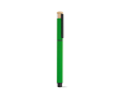 Stylo roller en aluminium recyclé et bambou avec encre bleue couleur vert