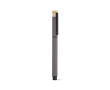 Stylo roller en aluminium recyclé et bambou avec encre bleue couleur gris