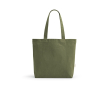 Sac en coton recyclé et RPET à anses longues 280 g/m² couleur vert militaire