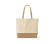 Sac en coton et polyester recyclés avec base en jute 220 g/m² couleur naturel