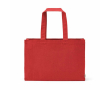 Sac de courses en coton écologique naturel à fond plat 280 g/m2 couleur rouge