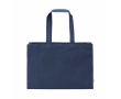 Sac de courses en coton écologique naturel à fond plat 280 g/m2 couleur bleu marine