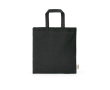 Sac en coton recyclé naturel avec anses de 30 cm et 140 g/m² couleur noir