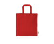 Sac en coton recyclé naturel avec anses de 30 cm et 140 g/m² couleur rouge