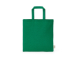 Sac en coton recyclé naturel avec anses de 30 cm et 140 g/m² couleur vert
