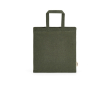 Sac en coton recyclé naturel avec anses de 30 cm et 140 g/m² couleur vert militaire
