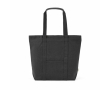 Sac de courses en coton recyclé avec fermeture éclair 360 g/m² couleur noir