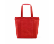 Sac de courses en coton recyclé avec fermeture éclair 360 g/m² couleur rouge