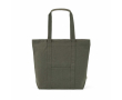 Sac de courses en coton recyclé avec fermeture éclair 360 g/m² couleur vert militaire