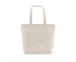 Sac de courses en coton recyclé avec fermeture éclair 360 g/m² couleur naturel