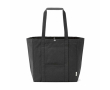 Sac shopping en coton recyclé avec fermeture à pression 360 g/m2 couleur noir