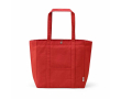 Sac shopping en coton recyclé avec fermeture à pression 360 g/m2 couleur rouge