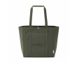 Sac shopping en coton recyclé avec fermeture à pression 360 g/m2 couleur vert militaire