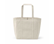 Sac shopping en coton recyclé avec fermeture à pression 360 g/m2 couleur naturel