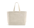 Sac de courses en coton recyclé de 32 L avec soufflet 400 g/m² couleur naturel