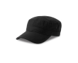 Casquette style militaire en coton avec fermeture velcro, 215 g/m² couleur noir