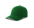 Casquette en coton recyclé et bio avec visière avec détails couleur vert