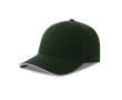 Casquette en coton recyclé et bio avec visière avec détails couleur vert foncé