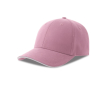 Casquette en coton recyclé et bio avec visière avec détails couleur rose clair