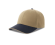Casquette en coton recyclé et bio avec visière avec détails couleur beige