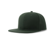 Casquette en sergé de polyester recyclé avec visière plate 300 g/m² couleur vert foncé