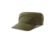 Casquette militaire en coton avec visière et velcro, 280 g/m² couleur vert olive