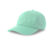 Casquette en coton recyclé et biologique, fermeture à boucle 280 g/m² couleur bleu lagon